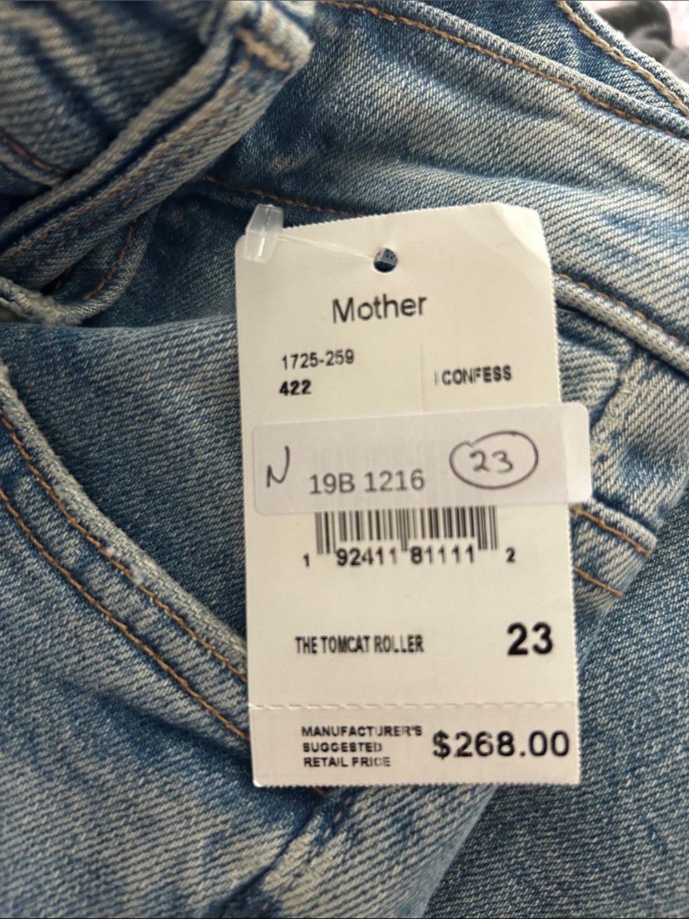 MOTHER SUPERIOR Tomcat Roller Anthropologie “I confess” High-Rise Wide Leg Jeans - Picture 15 of 16